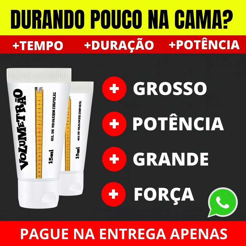 Gel Volumetrão - Mais Volume, Mais Ereção e Mais Prazer | Aprovado pela ANVISA